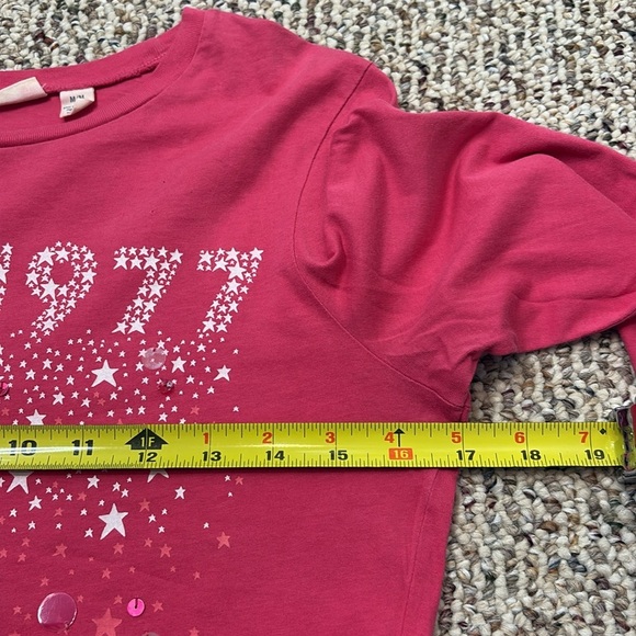 American Eagle Pink L/S Top With Scattered Sequins. Medium - Picture 6 of 8